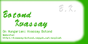 botond kvassay business card
